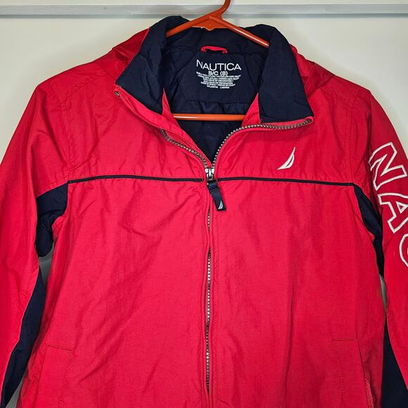 Nautical Boys Lightweight Anchor Jacket | Size S8-10 | Kids Full Zip Windbreaker - Picture 3 of 5